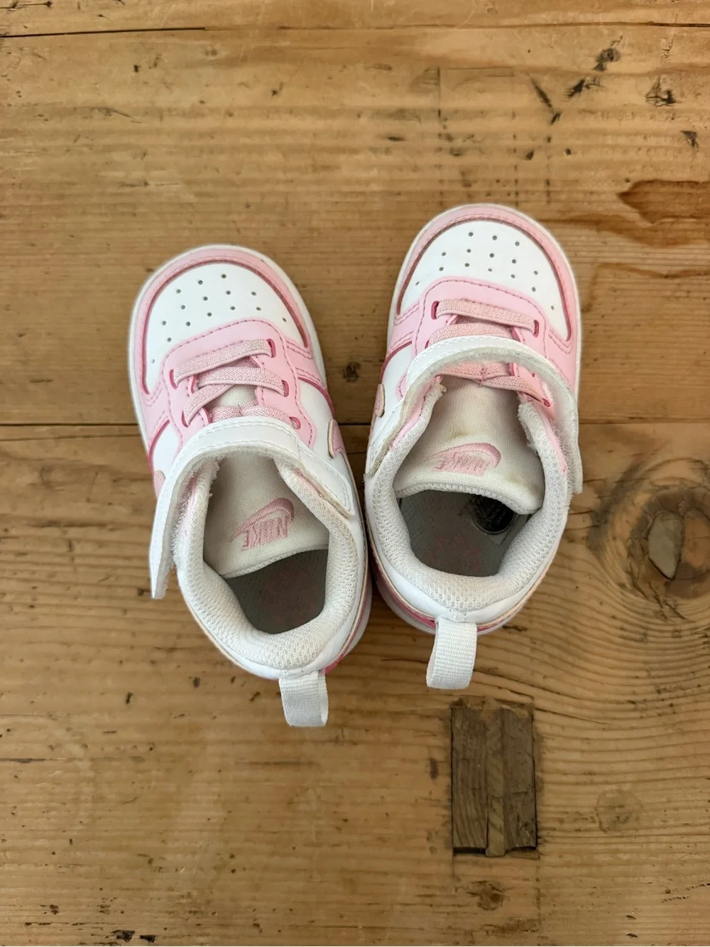 Toddler Pink and White Nike Court Borough Low Recraft